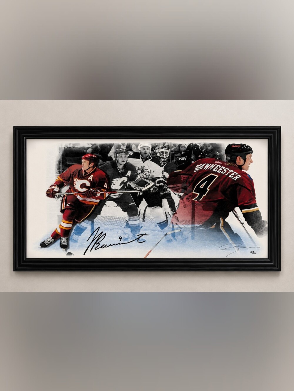 Jay Bouwmeester Signed Calgary Flames Gerry Thomas Canvas 15/80